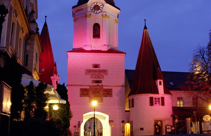 Steiner Tor bei Nacht, © Stadt Krems