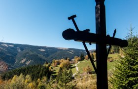 Wegkreuz am Weg zur Mönichkirchner Schwaig, © © Wiener Alpen in NÖ Tourismus GmbH, Foto: Andreas Kranzmayer