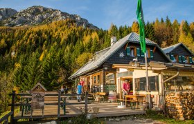 Edelweißhütte am Schneeberg im Herbst, © Wiener Alpen, Foto: Franz Zwickl