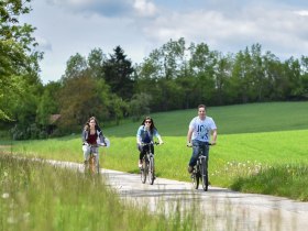 Radfahrer auf Wiese, © Waldviertel Tourismus