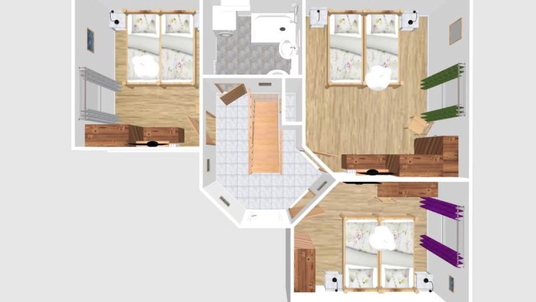 3d Plan Fewo 6 Etage 1, © Gruber Claudia