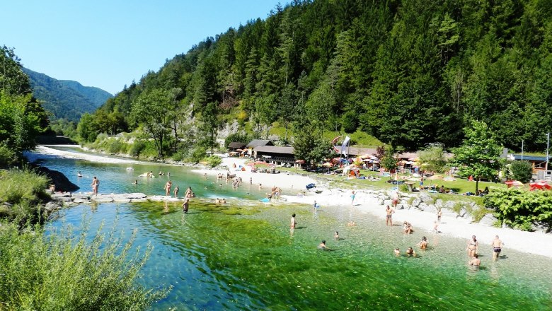 Direkt an der Ybbs liegt das Strandbad Hollenstein, © Gemeinde Hollenstein an der Ybbs