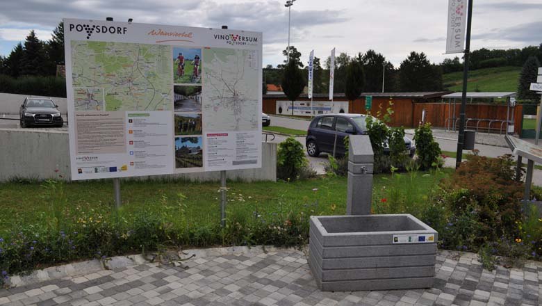 Trinkbrunnen beim Vino Versum, © Weinviertel Tourismus