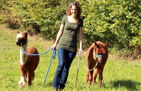 Lama Lady mit 2 Alpakas, © Astrid Herler