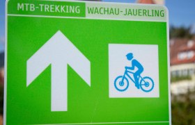 MTB-Hinweisschild, © Donau NÖ Tourismus/Barbara Elser