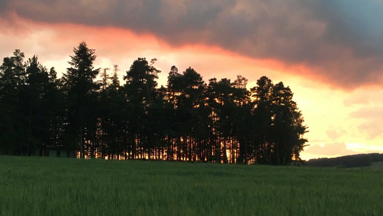 Sonnenuntergang vom Hausluss aus gesehen., © Peter Brezina