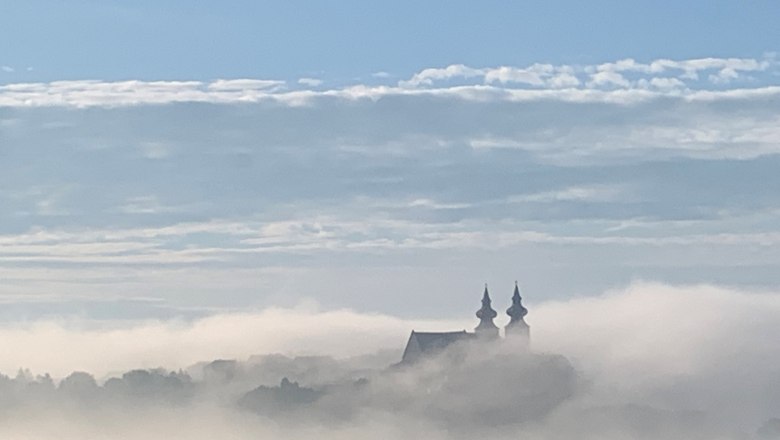 Maria Taferl im Nebel, © Familie Kerschbaumer