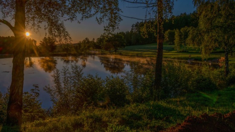 Sonnenaufgang am Campingplatz St. Martin, © Josef Gaggl