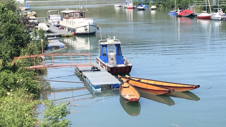 Anlegesteg beim Hafenwirt in der Erlaufmündung in Pöchlarn, © Donau NÖ Tourismus GmbH