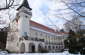 Das Schloss Sooß im Winter, © Marktgemeinde Hürm