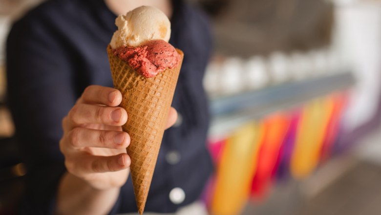 Hauseigener Eissalon mit Stiftsblick, © Niederösterreich Werbung/Daniela Führer