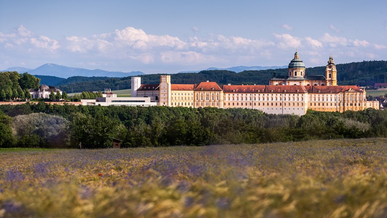 Stift Melk mit Kornfeld, © Lachlan Blair