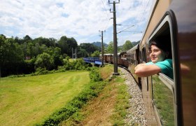 Familien-Erlebniszug Ötscherbär, © Niederösterreich Bahnen / Weinfranz.at