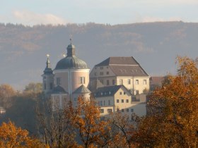 Ausblick auf die Wallfahrtskirche Christkindl, © Mostviertel - OÖ Mariazellerweg