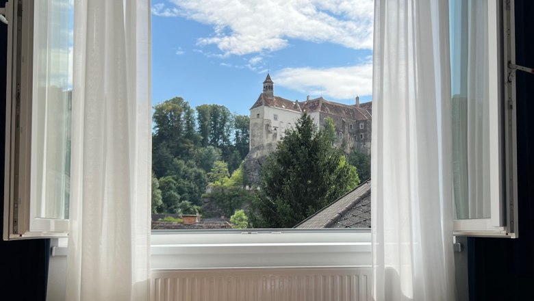 Wunderschönen Blick zur Burg Raabs, © Eva Reichhardt