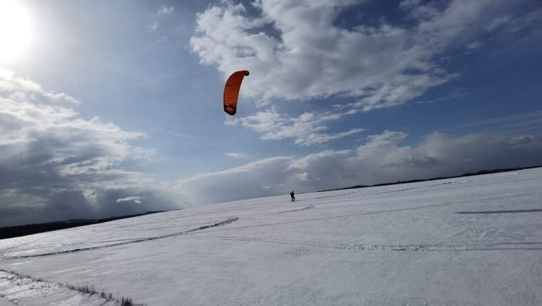 Snowkiten im Winter, © Thomas Starkl